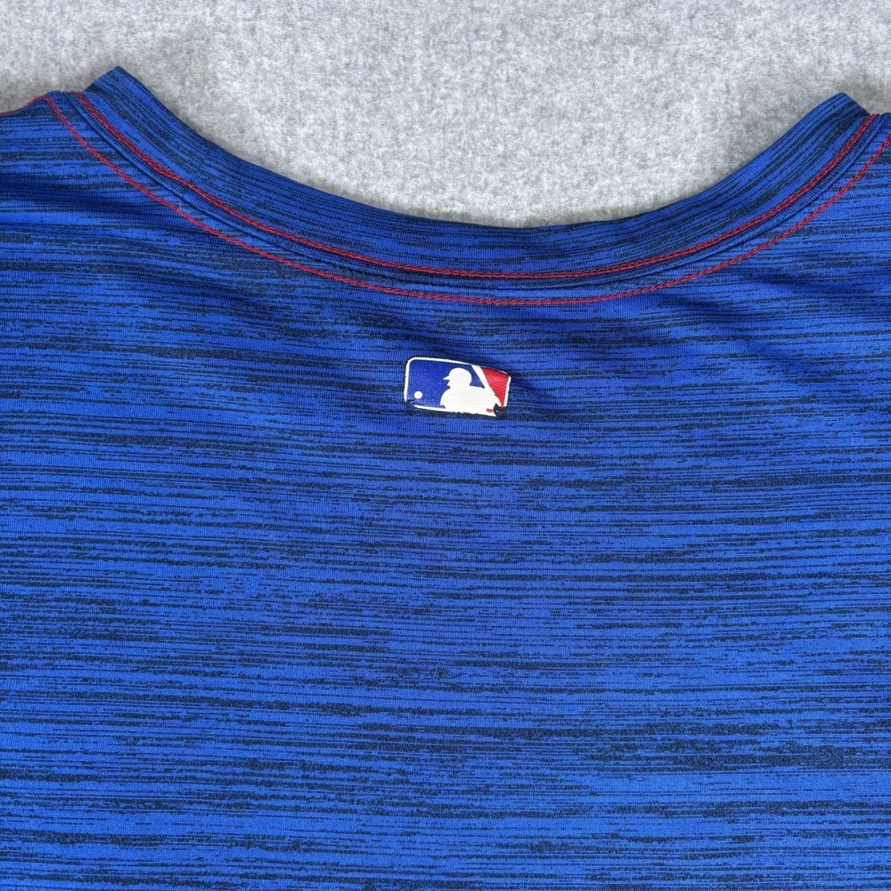 Nike Texas Rangers T-Shirt Mens XL Blue Dri-FIT Space Dye MLB Baseball Tee - Picture 5 of 13